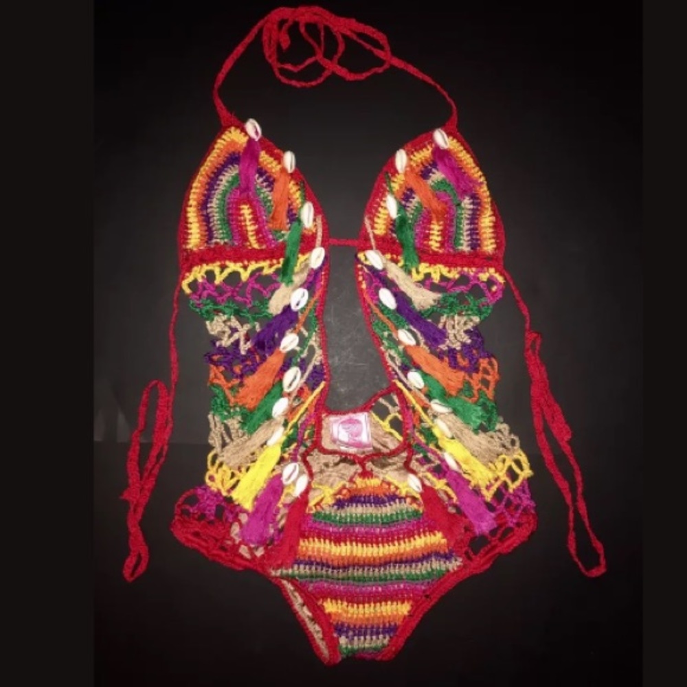 💔SOLD💔 Anna Kosturova Crochet Monokini Swimsuit - Picture 6 of 8