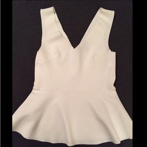 TOPSHOP Premium scuba-fabric peplum top