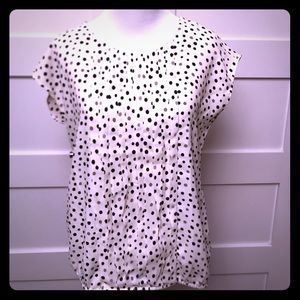 Ann Taylor Loft Pleated Top with Elastic Bottom