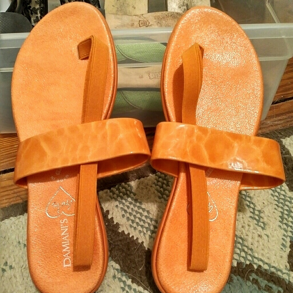 NWOT DAMIANI'S TANGERINE SANDALS SIZE 5