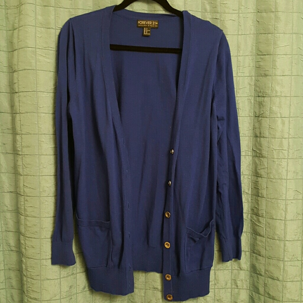 Blue cardigan