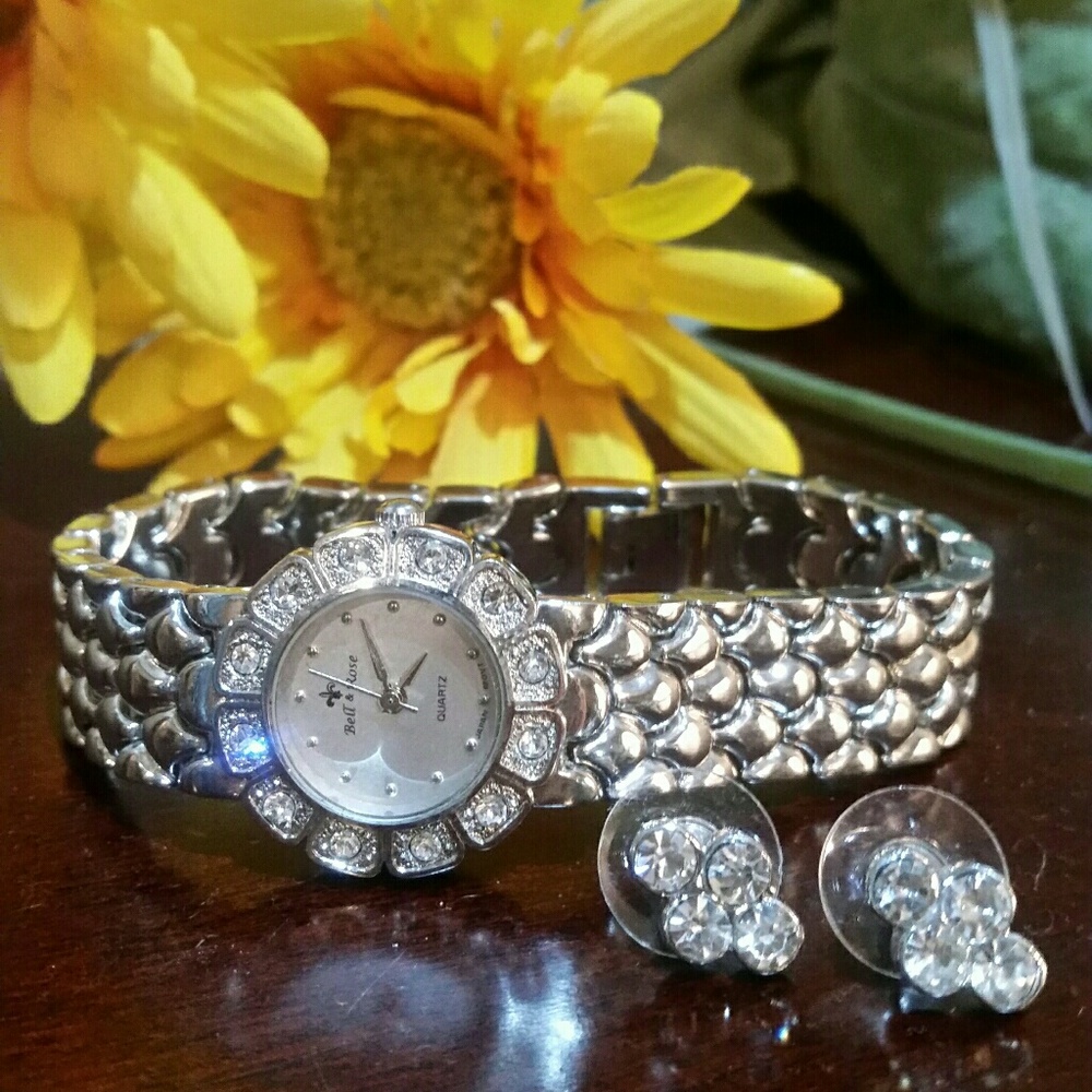 💥3 for $10💥 Fashion Watch & Earring Jewelry Set