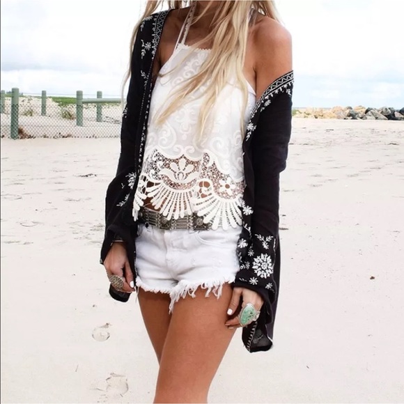Tops - 1 Left! Sundance ¥ Midnight Floral Kimono Top ¥