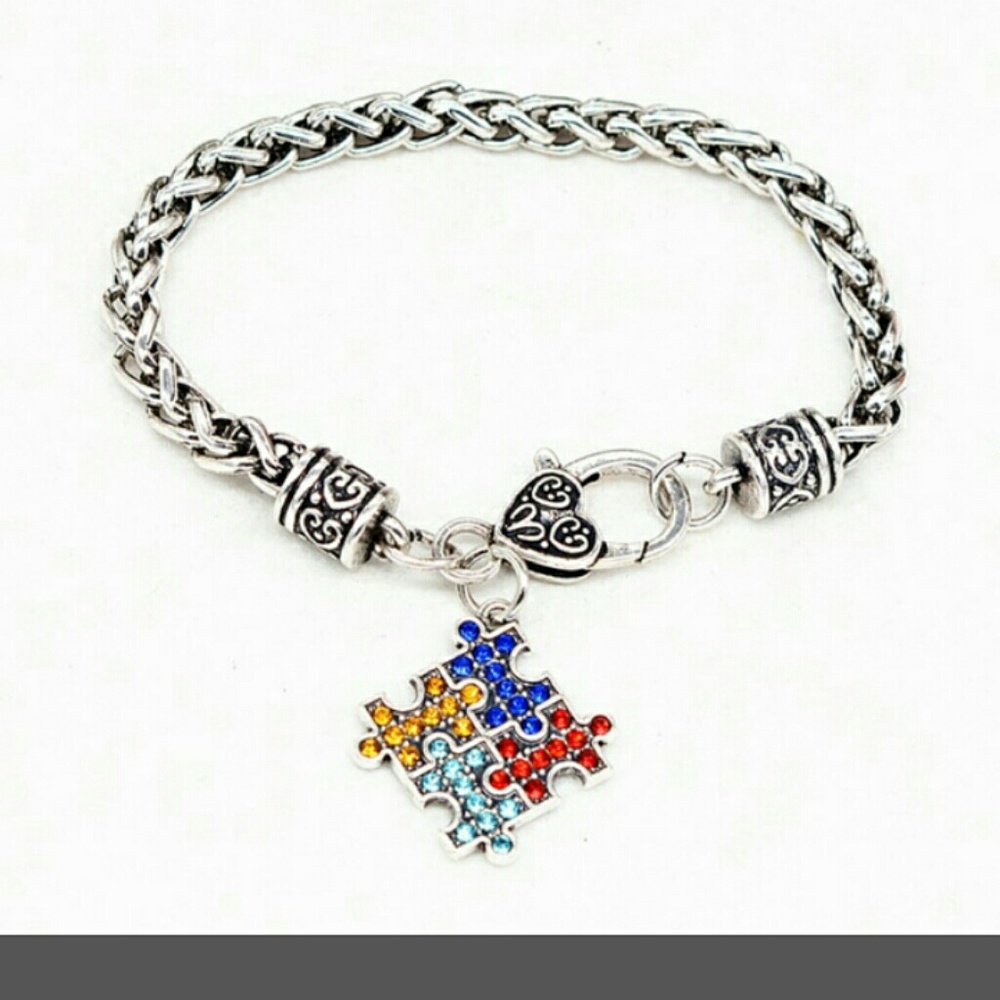 Woman autism bracelet puzzle rope Cain