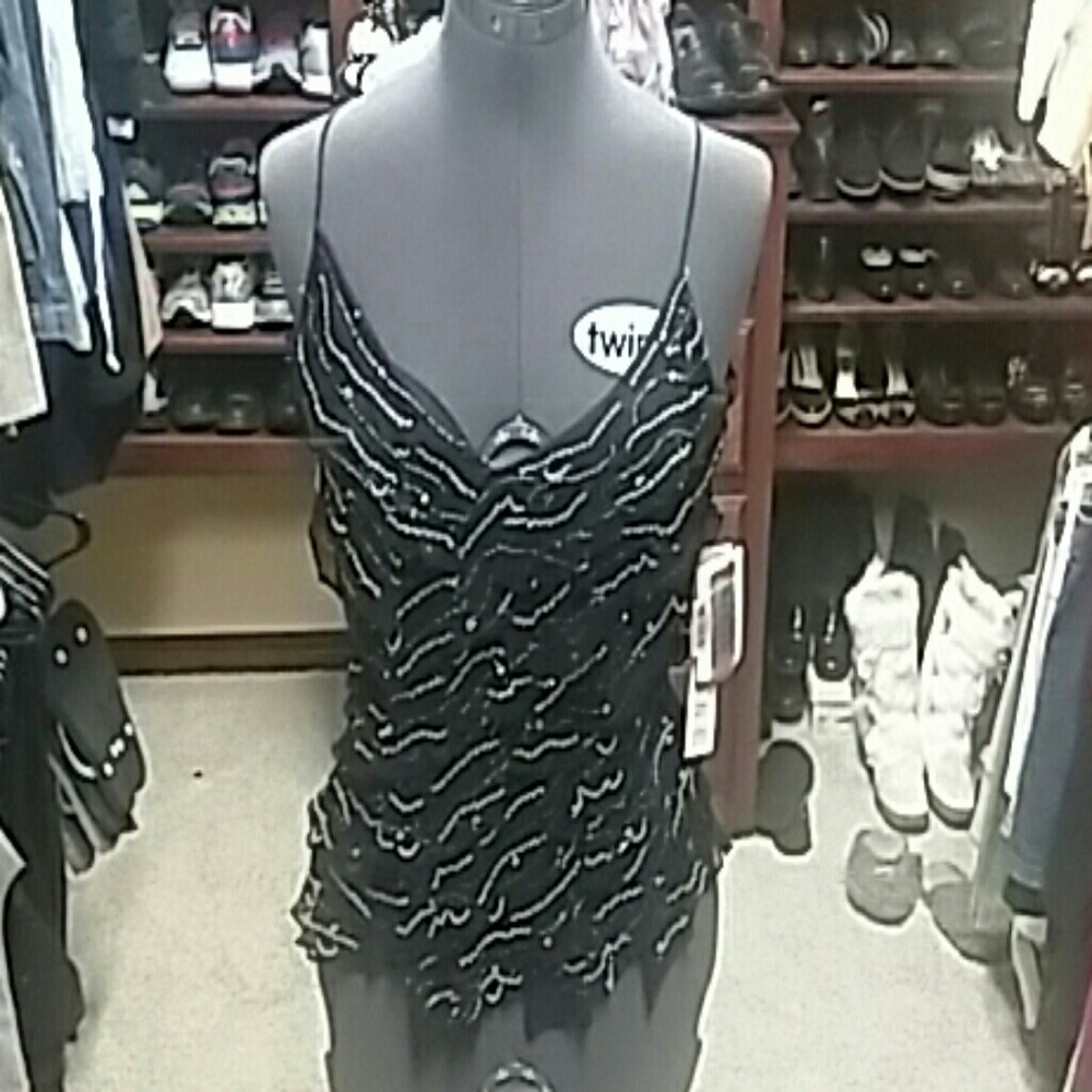 Beaded/embroidered dressy top