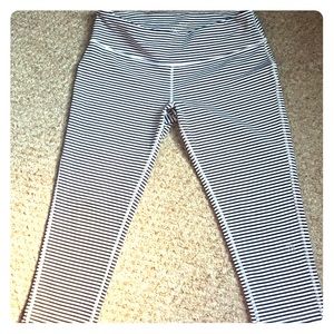 MPG by Mondetta Black & White Striped Capris