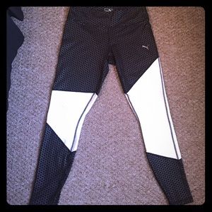 Puma Black & White Asymmetrical Leggings