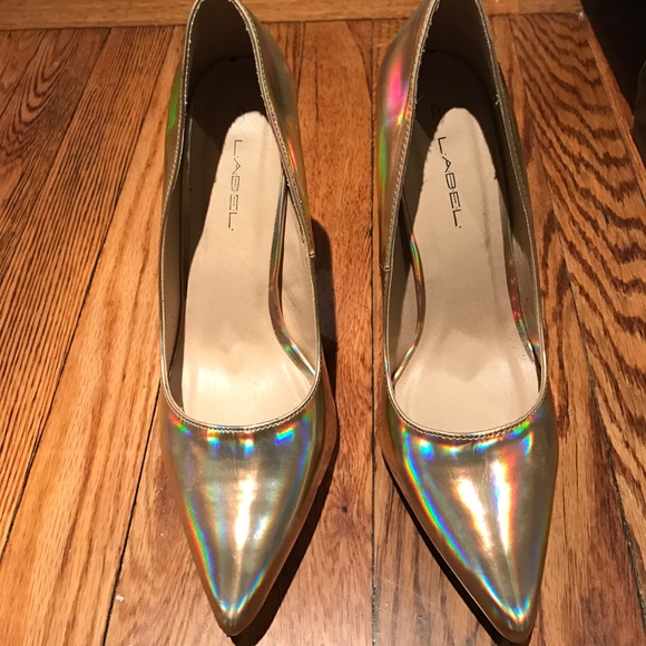 C Label Metallic Gold Pumps - Picture 1 of 7