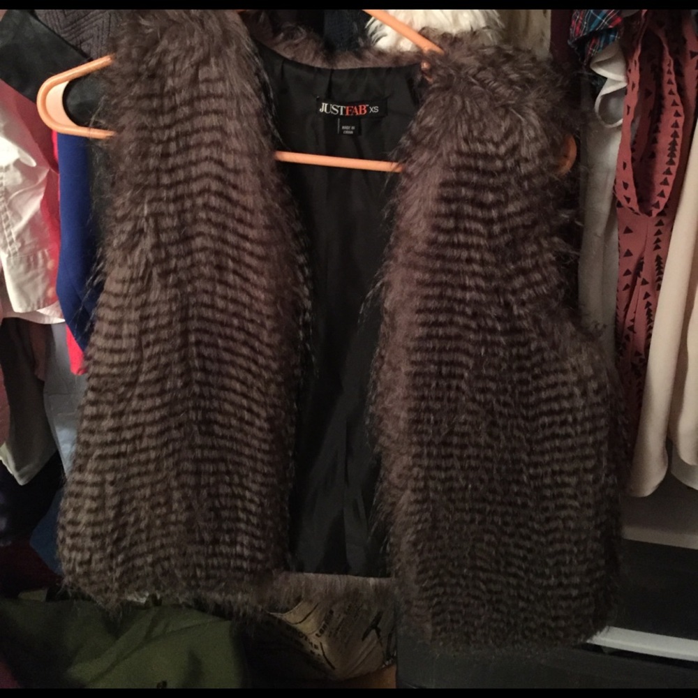 Faux fur vest