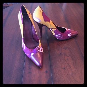 Tory Burch printed canvas pumps