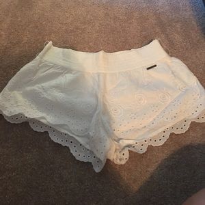 Abercrombie and fitch white shorts