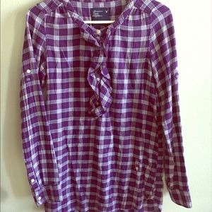 Purple plaid shirt