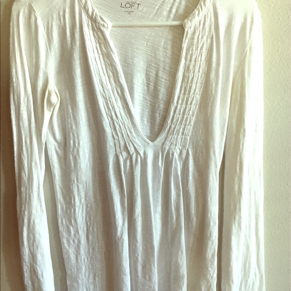 White long sleeve loft shirt