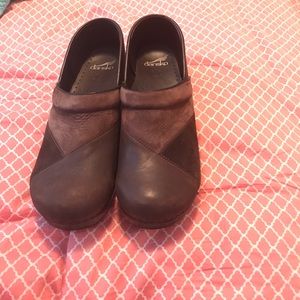 Brown leather dansko