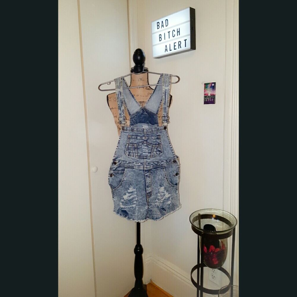 Juniors Denim Overalls