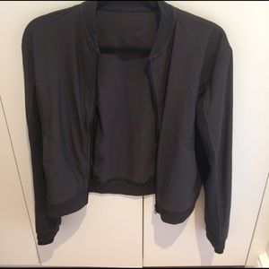 Lululemon Black Mesh Workout Jacket