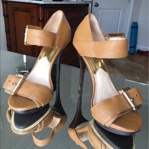 Michael Kors beige sandal heels