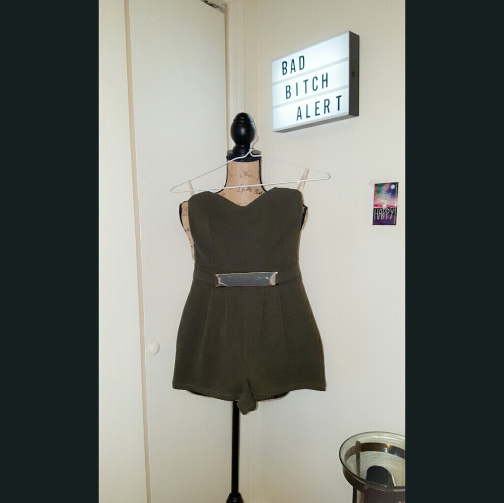 Womens Tight Green Romper