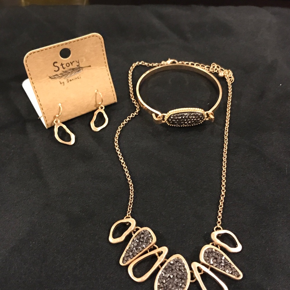 Gold and black three piece set