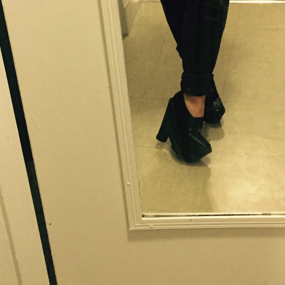 Burberry Prorsum Square Toe Creeper Wedge size 5.5 - Picture 3 of 3