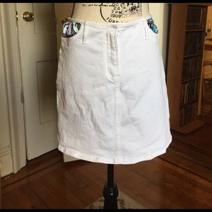 EUC INC white denim skirt