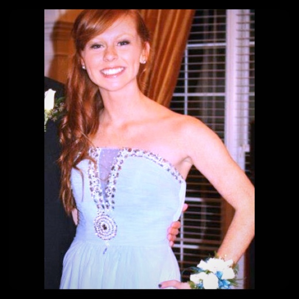 Formal Sky Blue Evening Gown