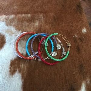 4 alex and ani bangles for @lamonaco