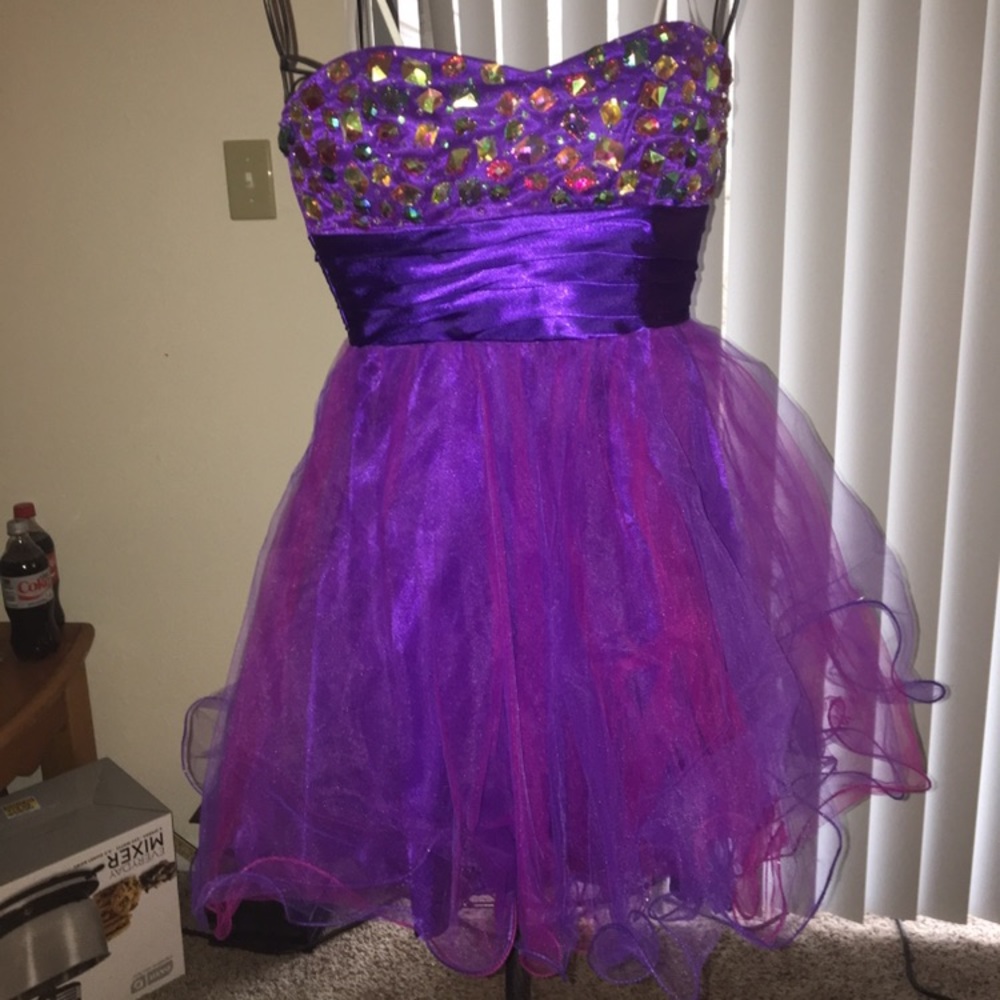 Corset back short formal dress