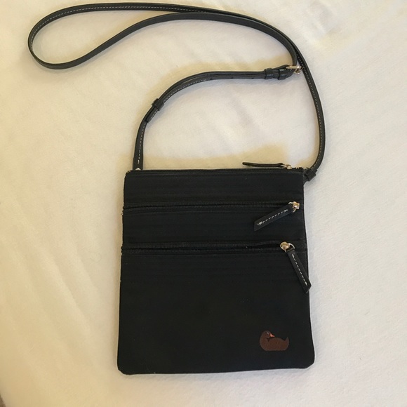Dooney & Bourke nylon cross body w leather strap - Picture 2 of 4