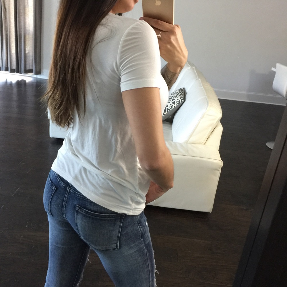 1 LEFT! White Essential Tee - Picture 4 of 4