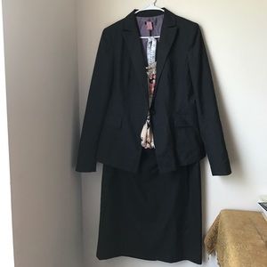 Gorgeous grey suit plus floral cami