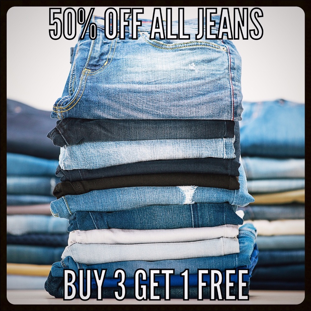 All jeans 50% off