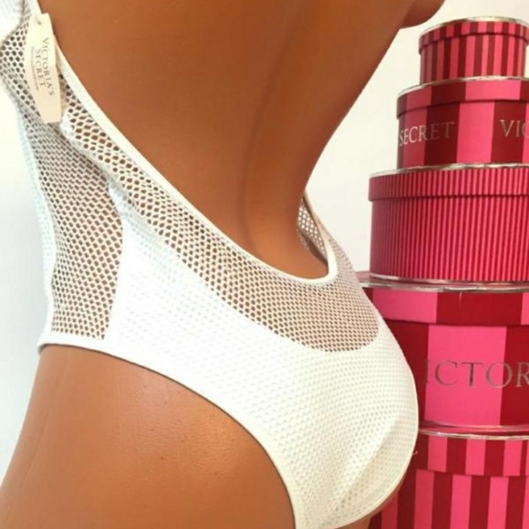 Victoria's Secret White Mesh Swimsuit - Picture 3 of 4