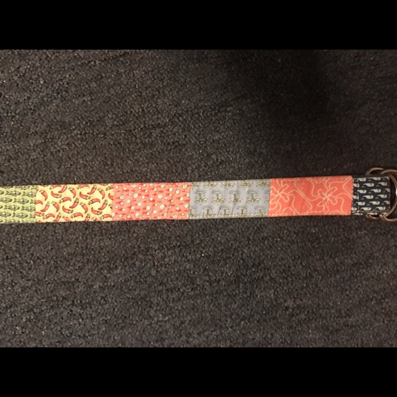 Vineyard Vines Medium Patchwork D-Ring Fabric Belt 46 Vineyard vines belt size medium