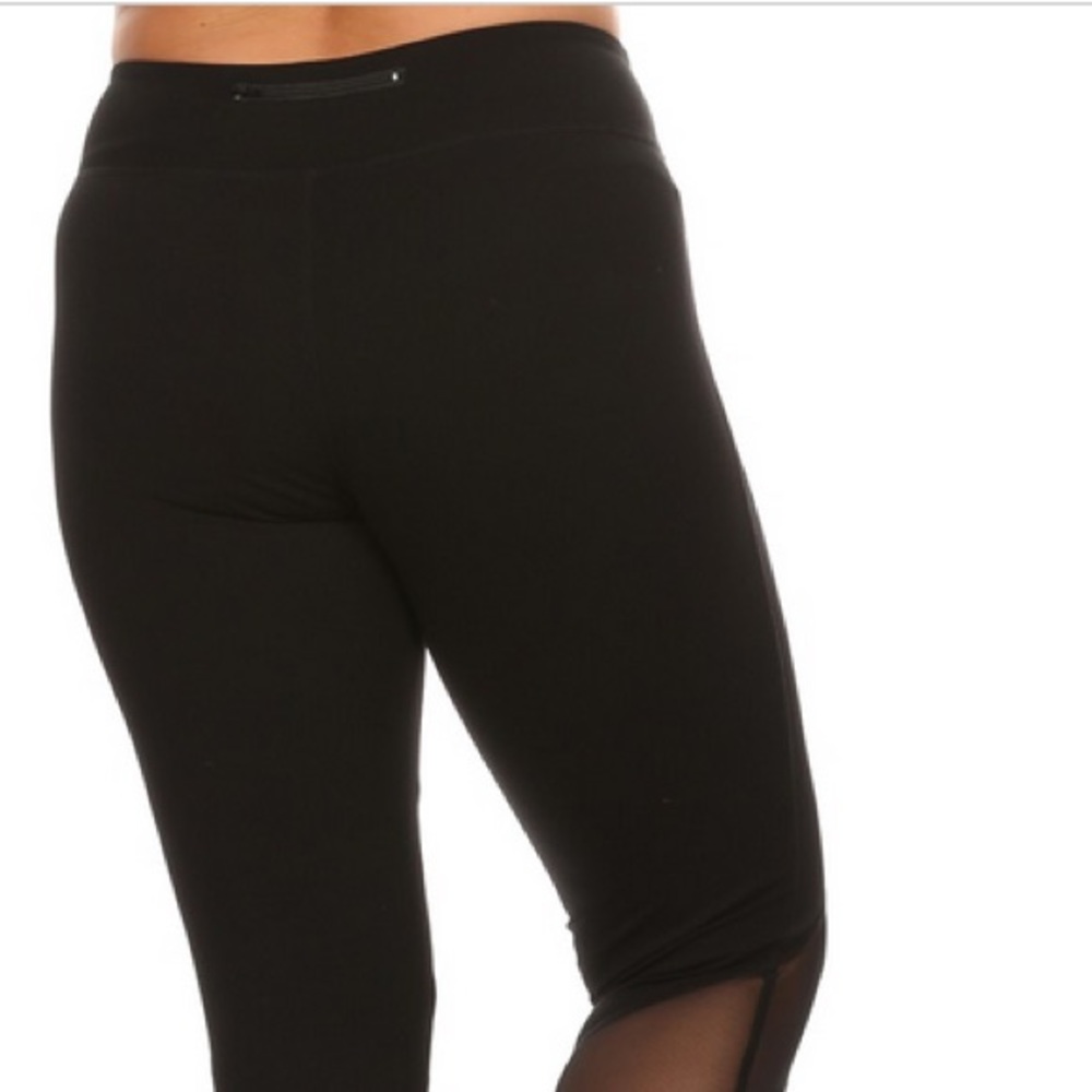 Activewear Tribal Mesh Panel Pants-PLUS - Picture 2 of 6