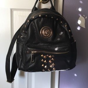 Leather studded backpack