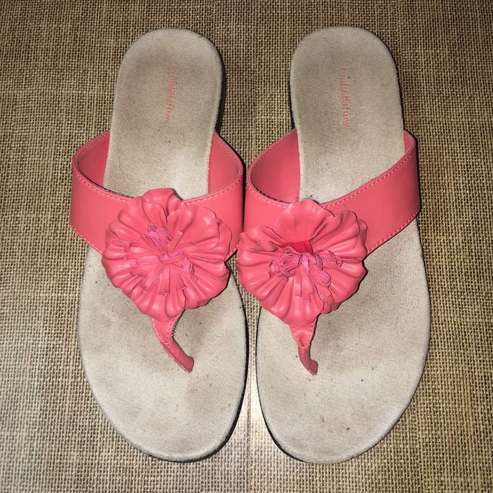Pink flower sandals!