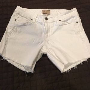 Paige Premium Denim White Cutoff Shorts