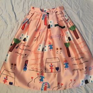 Choies Super cute peach print skirt