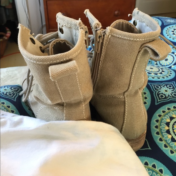 Biege boots canvas - Picture 4 of 7
