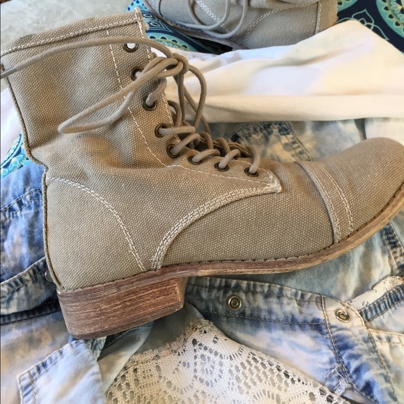Biege boots canvas - Picture 6 of 7