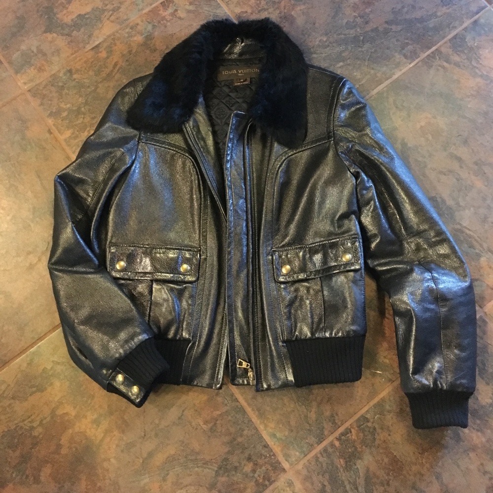 Authentic Louis Vuitton black bomber jacket