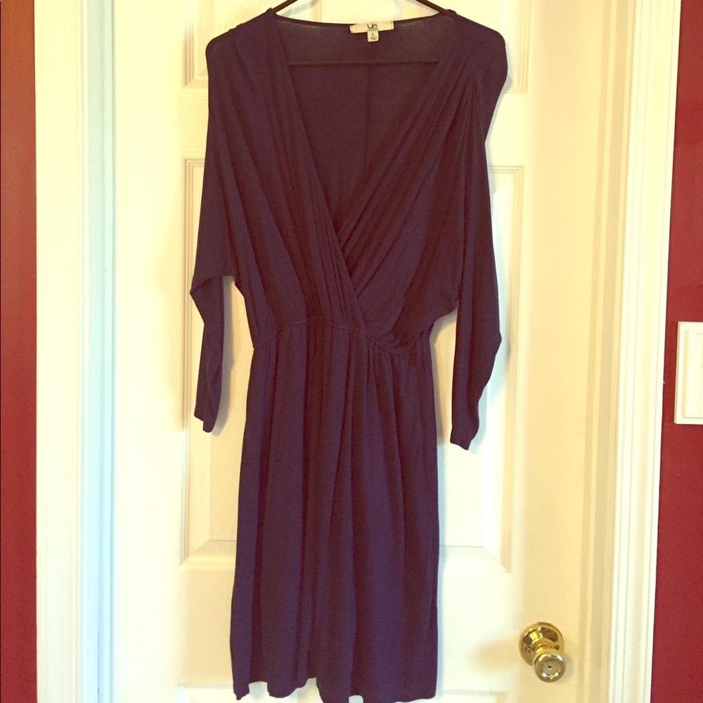 Ya navy wrap dress