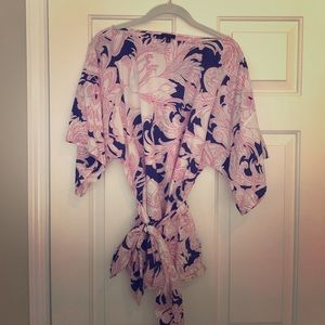 Talbots Silk Blend Belted Top