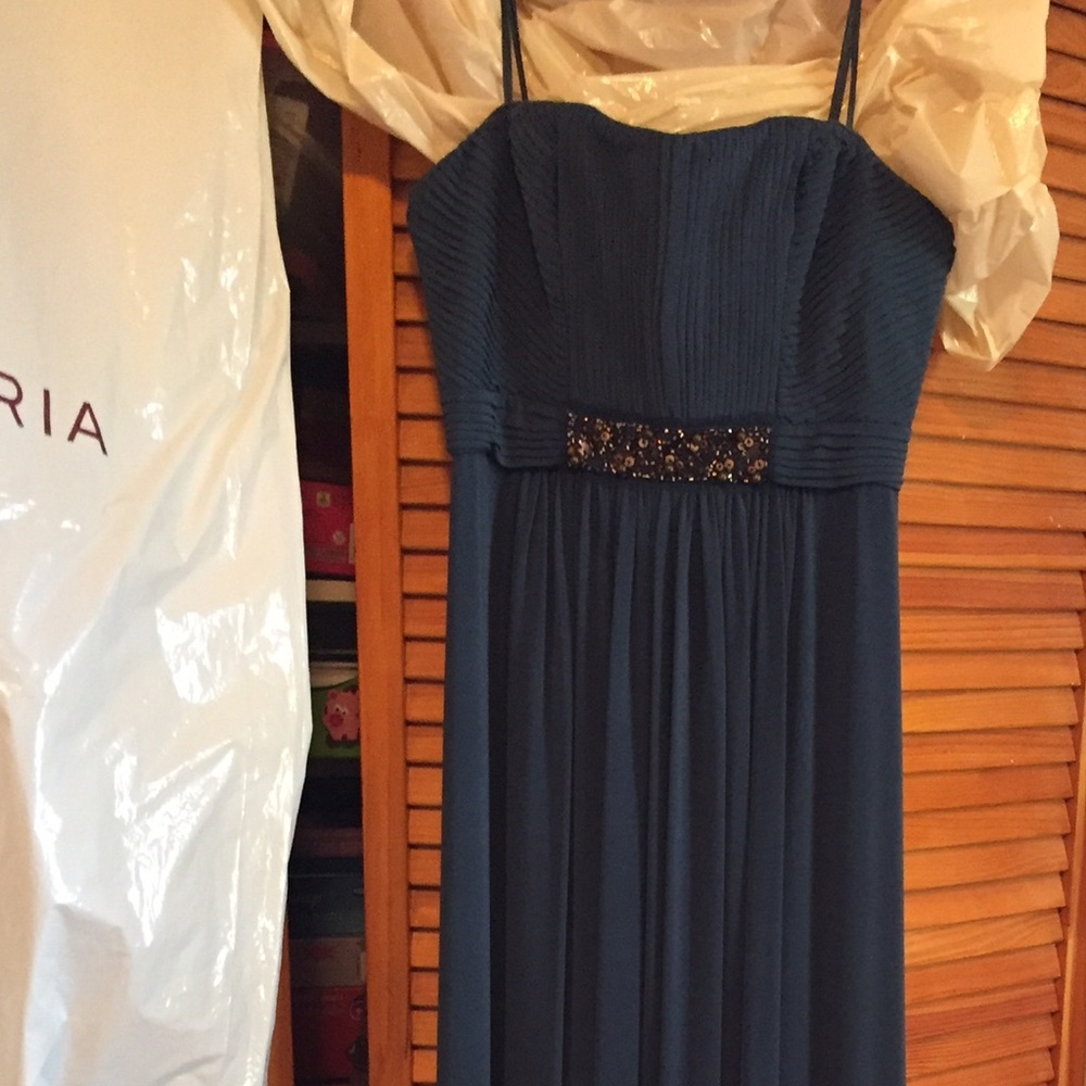 Strapless BCBG floor length gown size 2