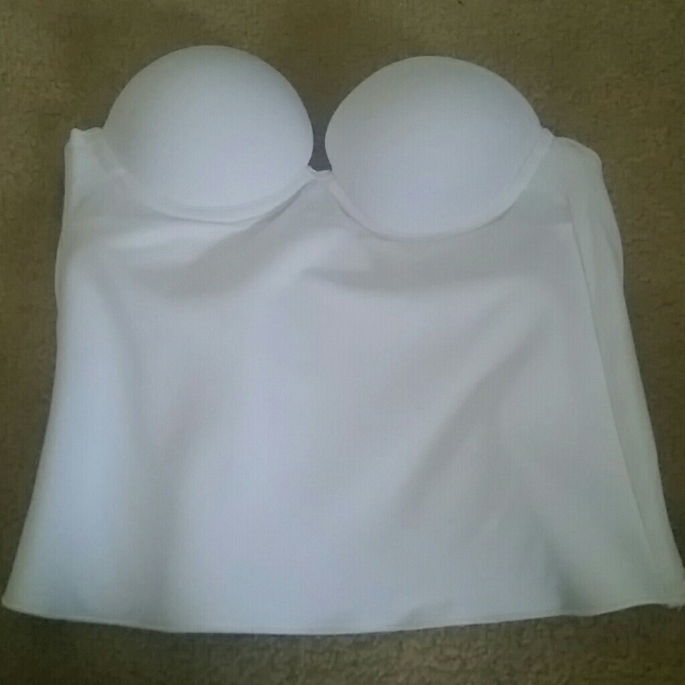 Feline white 34A bridal bra corset