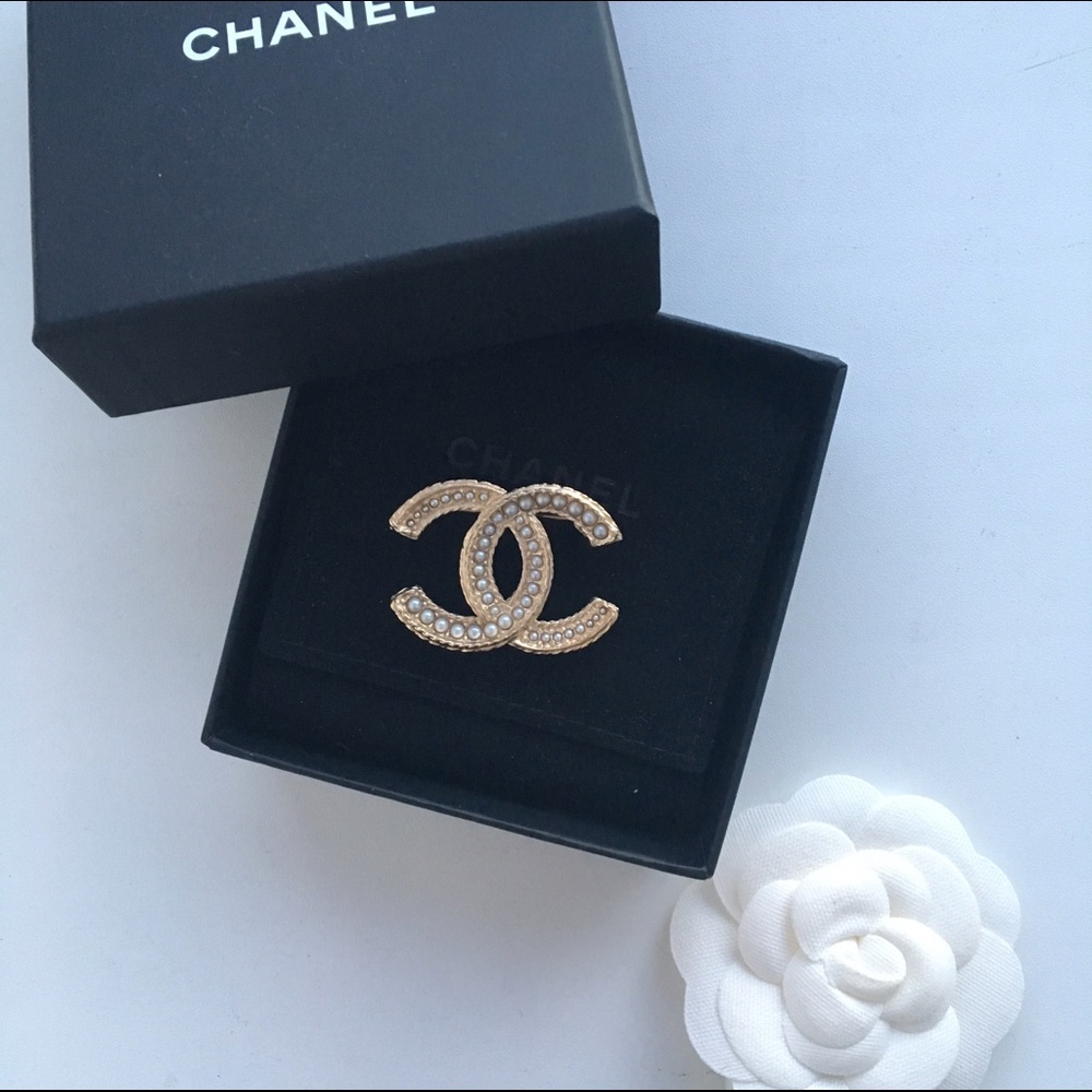 Chanel pearl brooch