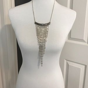 Silver statement necklace