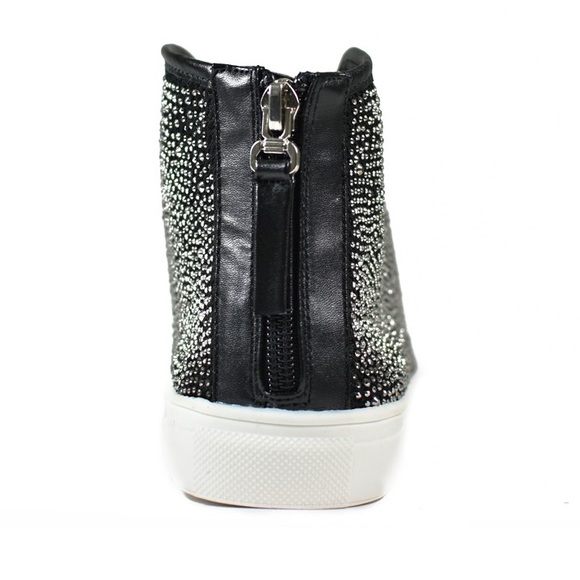 Crystal Rhinestone Embellished High Top Sneakers - Picture 5 of 8