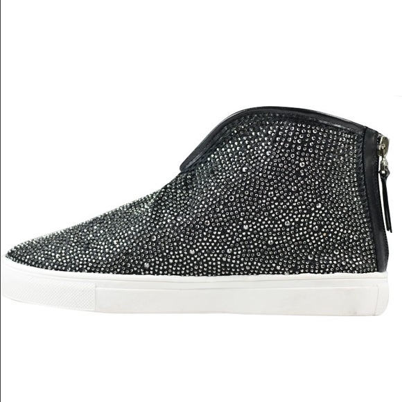 Crystal Rhinestone Embellished High Top Sneakers - Picture 7 of 8